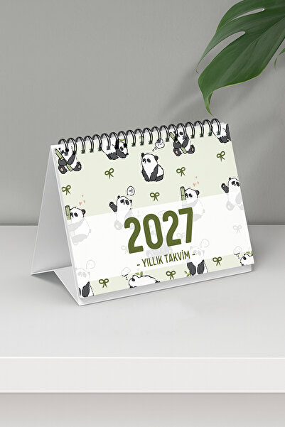 Eldesen Tasarım 2027 Masa Takvimi Spiralli A6 (15x12cm) Orta Boy / Resmi Tati...