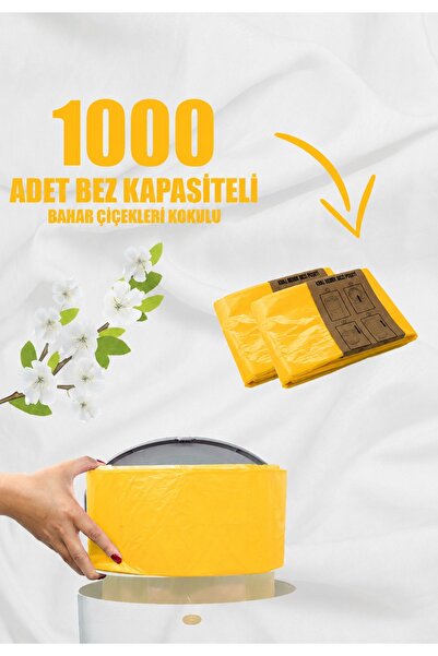Korbell Kirli Bebek Bezi Kovaları Ile Uyumlu 1000 Bebek Bezi Kapasiteli Bahar...