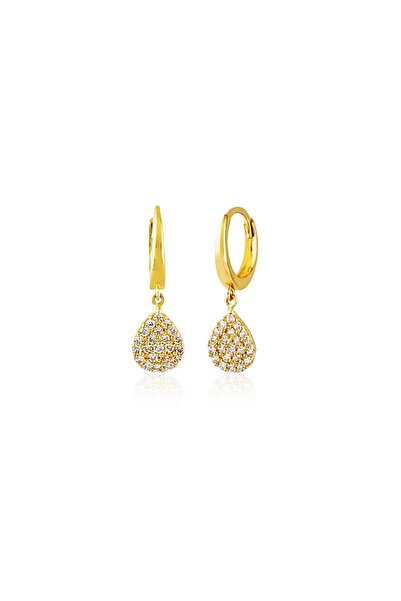 Sembol Gold Sallantılı Altın Damla Küpe 14K Gold