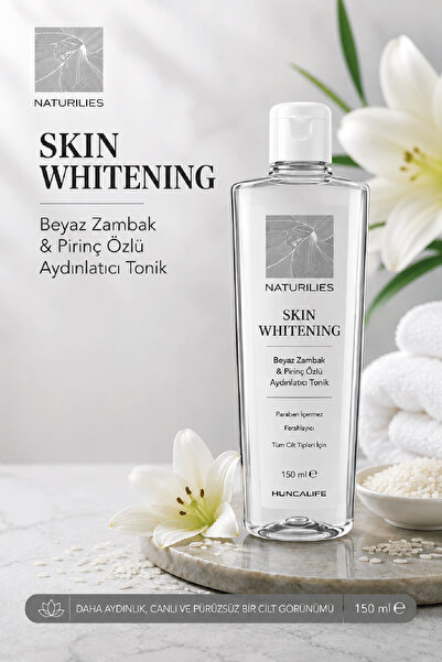 Huncalife Naturilies Skin Whitening Beyaz Zambak & Pirinç Özlü Aydınlatıcı To...