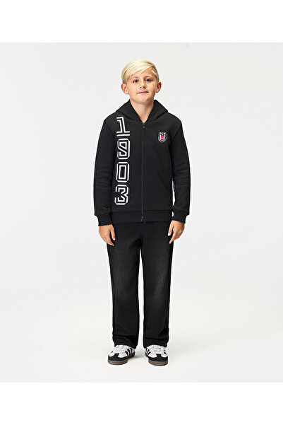 Kartal Yuvası BEŞİKTAŞ JR KAPÜŞONLU FERMUARLI SWEATSHIRT 6526272T3