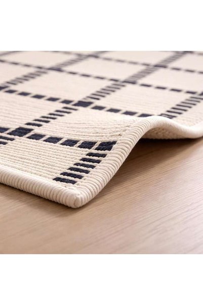 PAN HOME Leon Recycle Cotton Dhurrie 90x150cm - Black