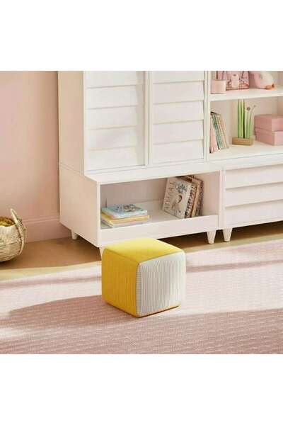 PAN HOME ترودو بوف 31x31x31 سم - أصفر