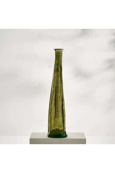 PAN HOME Everest Recycled Glass Vase 23x80cm - Green