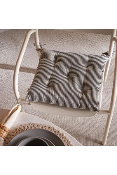 PAN HOME Velisha Pinstripe Chair Pad 40x40cm - Navy