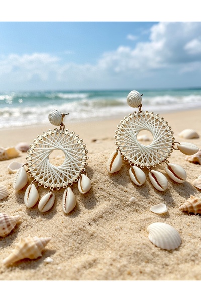 ayoljewelry White Mandala Earrings