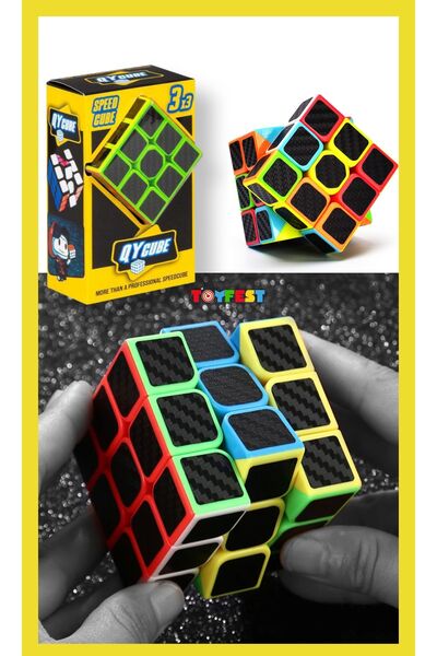 TOYFEST 3X3 ألياف الكربون QY سرعة الذكاء مكعب الذكاء مكعب