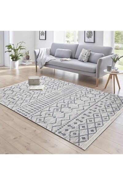 SARAZ HALI Bohemian Series Reversible Woven Cotton Kilim Rug