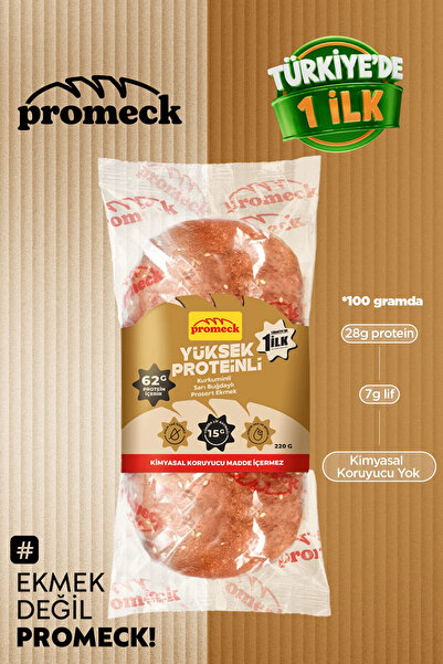 Promeck Yüksek Proteinli Kurkuminli Sarı Buğdaylı Prosort Ekmek 220 gr