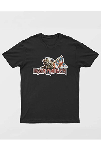 buzagi tasarım ürünleri تي شيرت Iron Maiden عادي للجنسين
