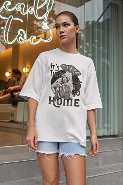 buzagi tasarım ürünleri Urban Oversize Unisex White T-Shirt