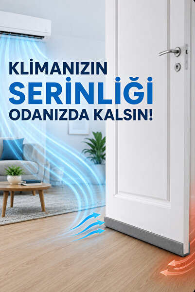 Arnee 1 Adet Gri Isı Yalıtım Süngeri Kapı Altı Rüzgar Önleyici 90 Cm