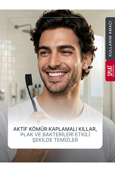 Splat Ultra Clean Kömür Mikro Partikül Kaplamalı Hard Diş Fırçası