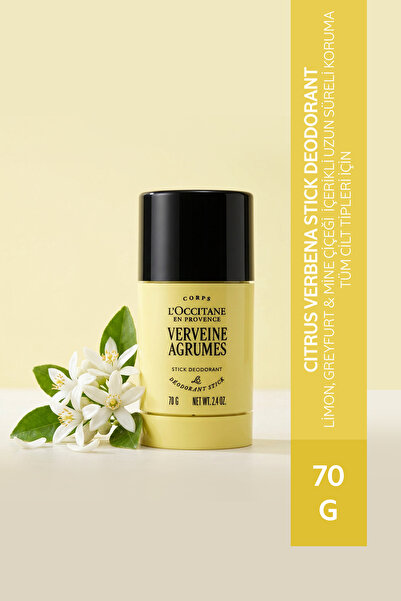 L'Occitane Citrus Verbena Stick Deodorant, Unisex, Mine Çiçeği, Limon ve Grey...