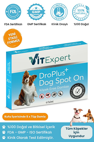 Vitexpert Droplus Köpek Damlası Dış Parazit Pire Kene Bit Ve Deri Bakımı İçin...