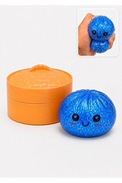 DAT Glitter Squishy Ball Transparent Dumpling Stress Ball Squeezable Sensory ...