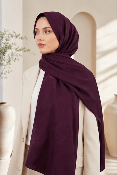 MİRSOY SCARF Mir Desen Kaymaz jakarlı Şal