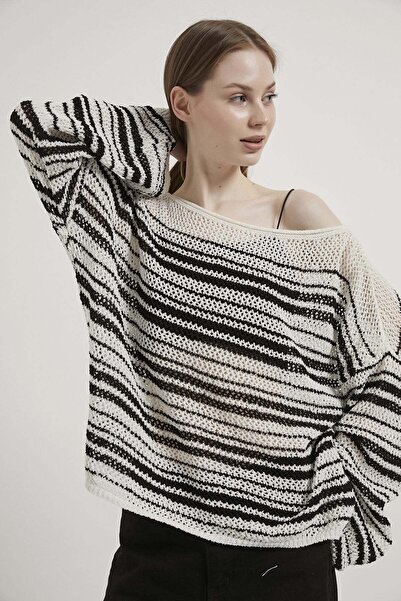 Arma Life Armalife 2953 boat neck oversize knit women's blouse