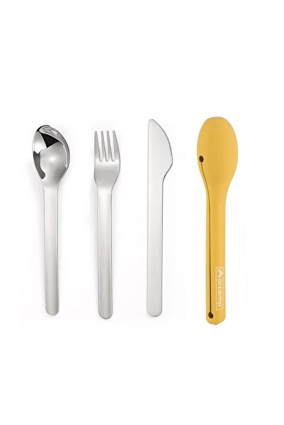 Orcamp Yellow Camping Fork, Spoon, Knife Set