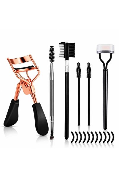 Piraye Shop 16'lı Kaş Ve Kirpik Kıvırıcı Bakım Ve Kozmetik Makyaj Seti Bronz
