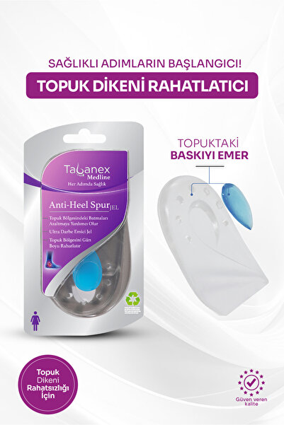 TABANEX Medline Topuk Dikeni ve Topuk Ağrısı İçin Jel Tabanlık – Kadın