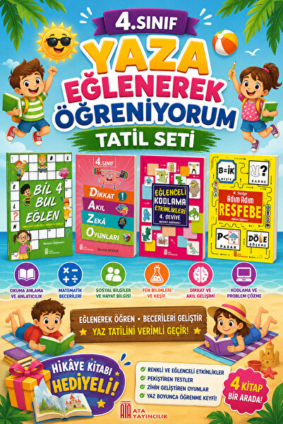 Ata Yayıncılık Ata 4.sınıf Yaza Eğlenerek Öğreniyorum Tatil Seti