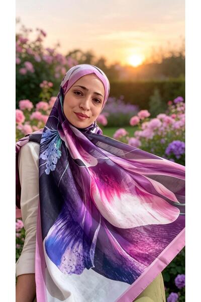 Lunara Scarf Çiçekli Pamuk Şal