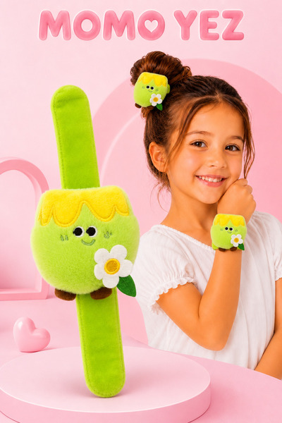 ELDE BİLEKLİK Avokado Peluş Kola Sarılan Avokado Bileklik Oyuncak - Saç Tokas...
