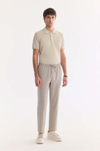 Avva Men's Stone Waist Elastic Soft Touch Breathable Relaxed Fit Trousers A61...