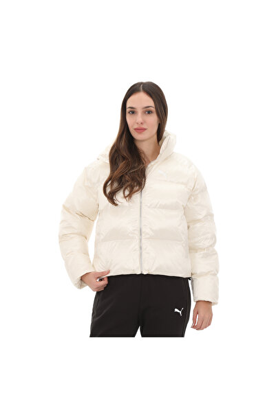 Puma 626514-87 Puma Shiny Puffer Jacket Kadın Mont Beyaz