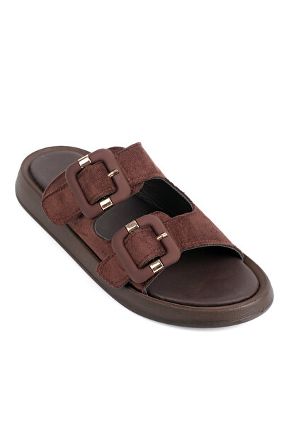 Capone Outfitters Γυναικείες παντόφλες Madelene με ίσιο τακούνι και δύο αγκράφες