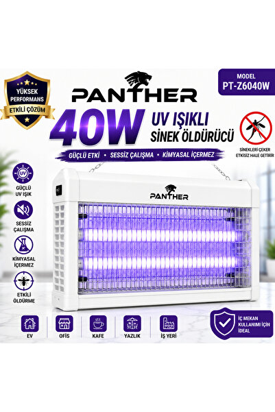 OEM Panther 40W UV Işıklı Elektrikli Sinek Öldürücü Cihaz PT-Z6040W Sessiz Et...