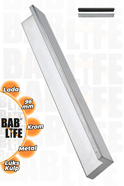 bablife Lada Alüminyum 96mm Krom Gümüş Lüks Çekmece Dolap Mobilya Vestiyer Ku...