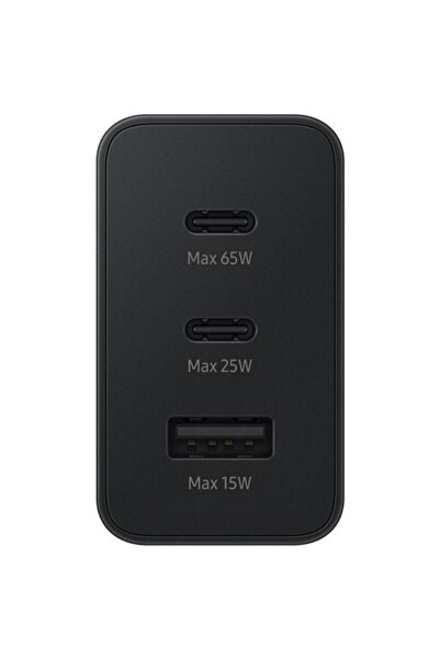 Samsung Încărcare rapidă Trio 65W, triplu USB (2 x Tip-C + USB-A), fără cablu, Negru
