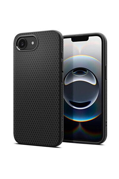 Spigen Husă pentru iPhone 16e - Liquid Air - Negru Mat