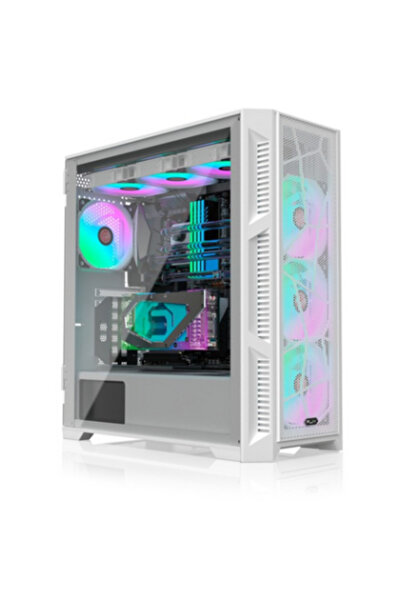 Raijintek Carcasa PONOS Ultra Mesh Midi-Tower, Tempered Glass Alb