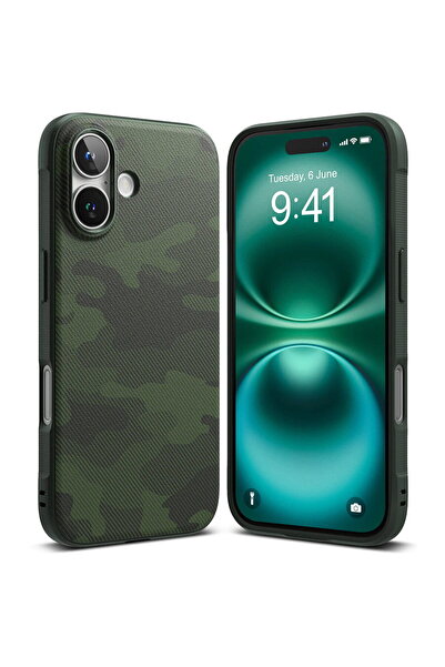 Ringke Husa pentru iPhone 16 Plus - Onyx Design - Camo Green