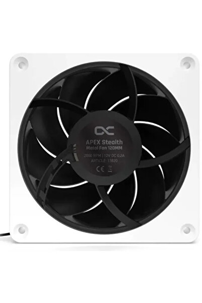 Alphacool Ventilator silențios metalic de putere 120 mm, 3.000 RPM - alb