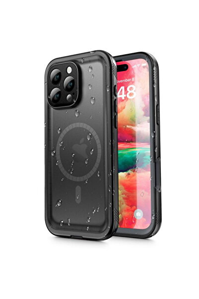 ShellBox Husă pentru iPhone 16 Pro Max - Carcasă impermeabilă IP68 - Negru