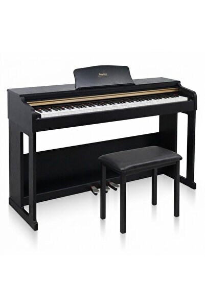 SAPPHIRE Jwin Sapphire SDP-214 Çekiç Aksiyonlu 88 Tuşlu Dijital Piyano + Tabure - Siyah