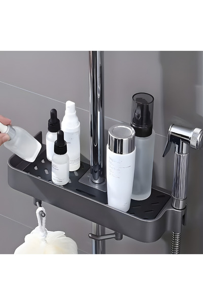 topaqua Suport Organizator Dus si Baie Shower Helper, Prindere Fara Gauri, Su...
