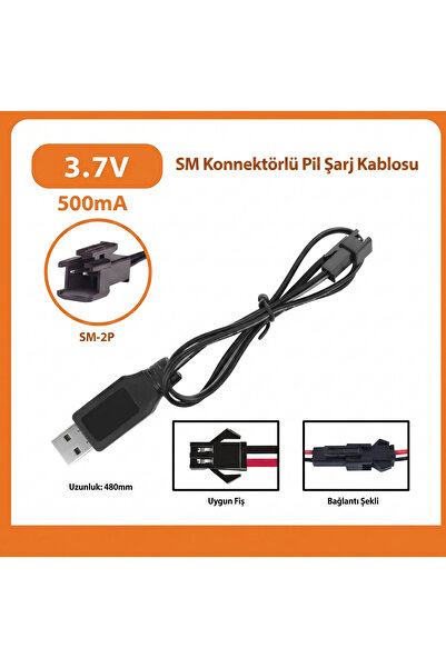 MAMSHOP Uzaktan Kumandalı Arabalarda kullanılan 3.7v Li-ion Piller için Siyah...