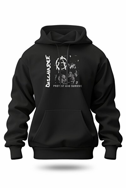 buzagi tasarım ürünleri Discharge Digital Print Hooded Unisex Sweatshirt