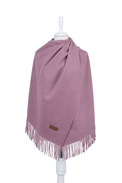 Bursa İpek Dusty Rose Solid Color Winter Shawl
