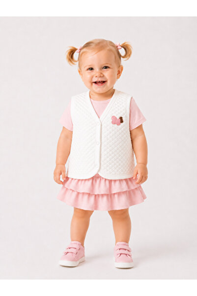 Panfilia 100% Cotton Quilted Baby Girl Vest