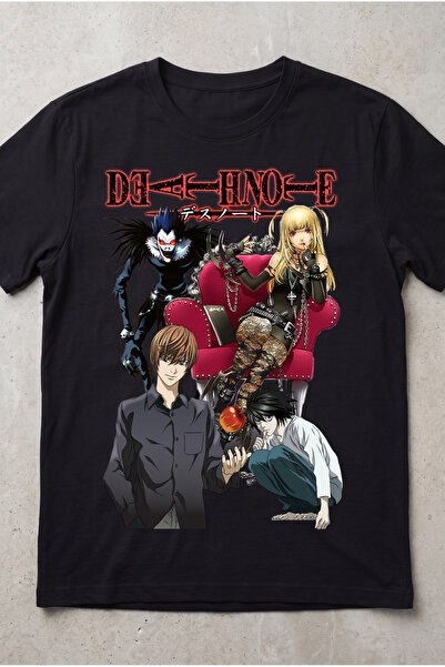 Silkensoul Death Note Light Ryuk Misa ve L Tasarımlı Standart Fit Anime Unise...