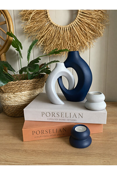 Porselian Set de vază și suport pentru lumânări Bohemian Lover, Sarmaşık