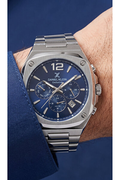 Daniel Klein Exclusive Silver Stainless Steel Watch for Men DK.1.14215-3