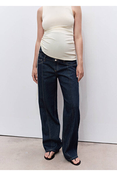 MANGO Woman Straight Cut Stitching Maternity Jeans