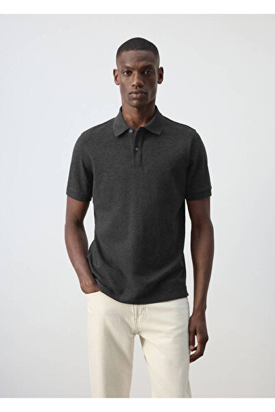 MANGO Man Regular kesim pamuklu pike polo gömlek
